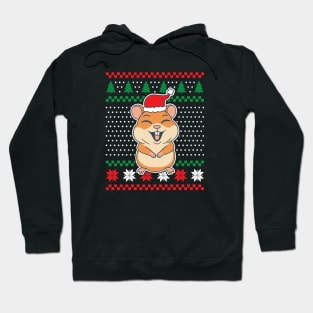 Ugly Christmas Sweaters Hamster Laughing Hoodie